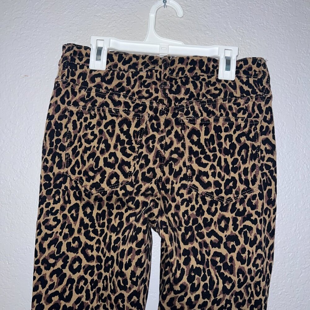 J Crew Women 9" Hight Rise Skinny Jeans Cheetah Animal Print - Picture 4 of 7